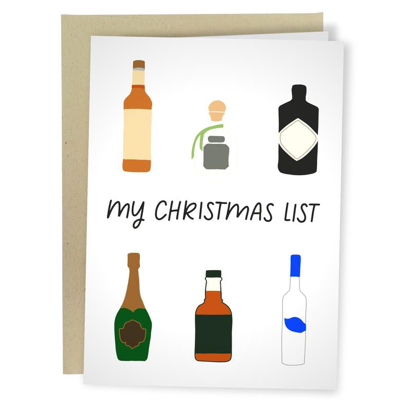 Hilarious Christmas List Card - Perfect Holiday Greeting for Laughs!